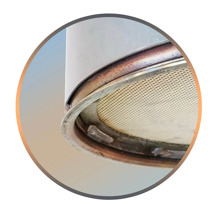 Redline Emissions Products Cummins ISB DPF (OEM 4965287 / RED 52929) inlet detail