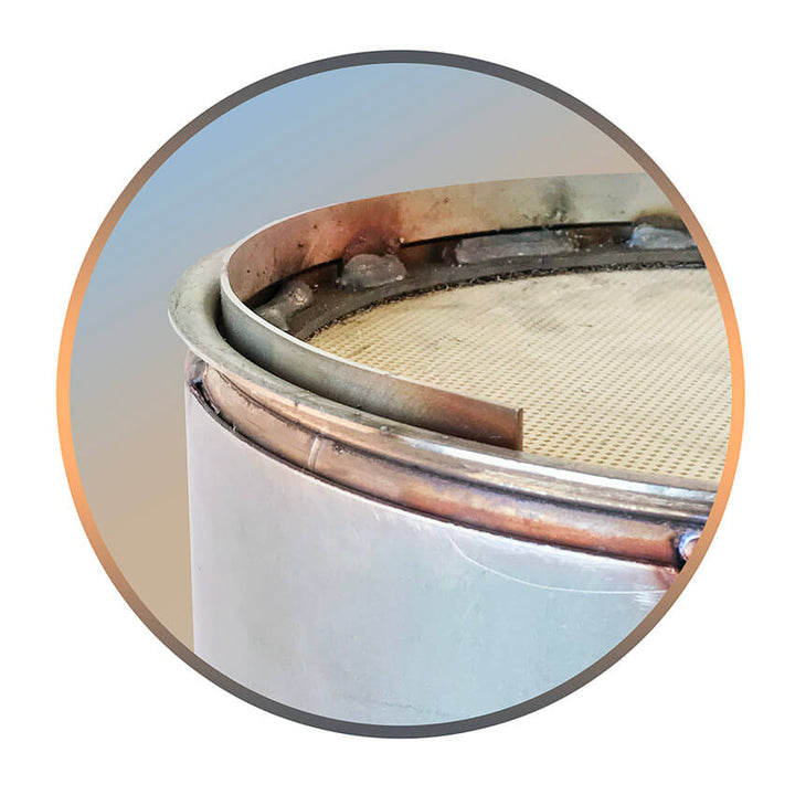 Redline Emissions Products Cummins ISB DPF (OEM 4965287 / RED 52929) outlet detail