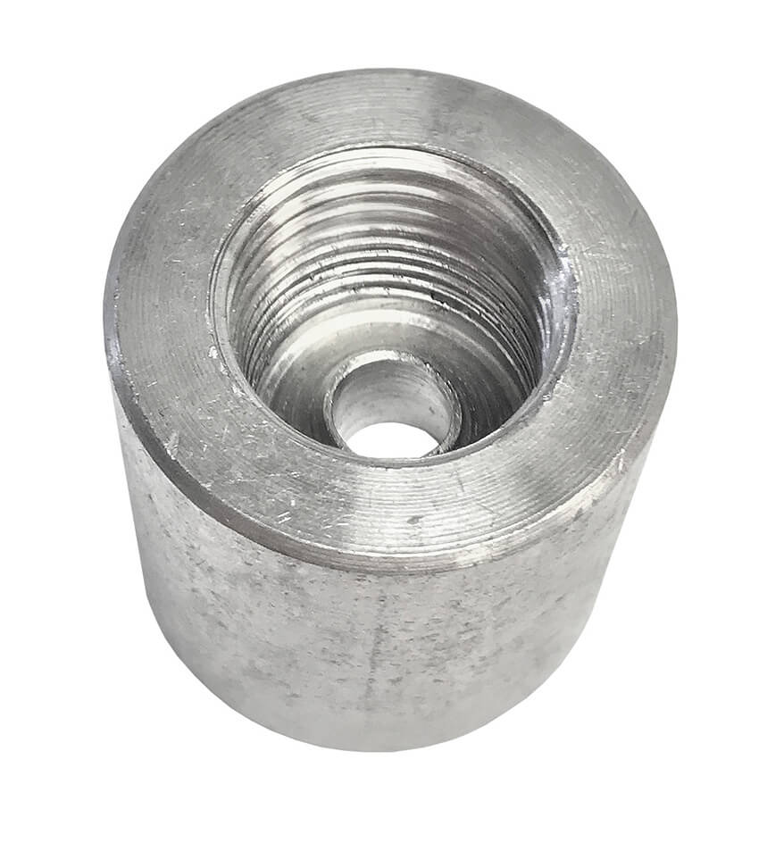 Redline Emissions Products Weld Bung (BG1002) - M14 X 1.50, 7/8" OD, 7/8" H, Rev Flare