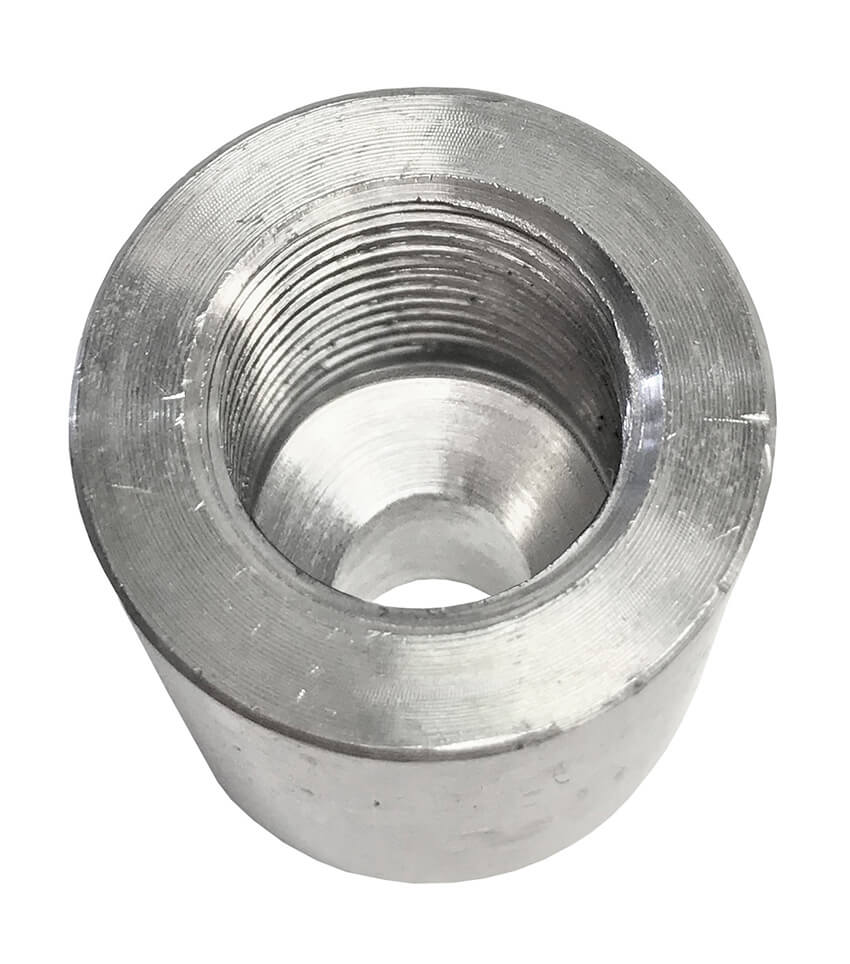 Redline Emissions Products Weld Bung (BG1003) - M14 X 1.25, 7/8" OD, 1" H, Normal Flare