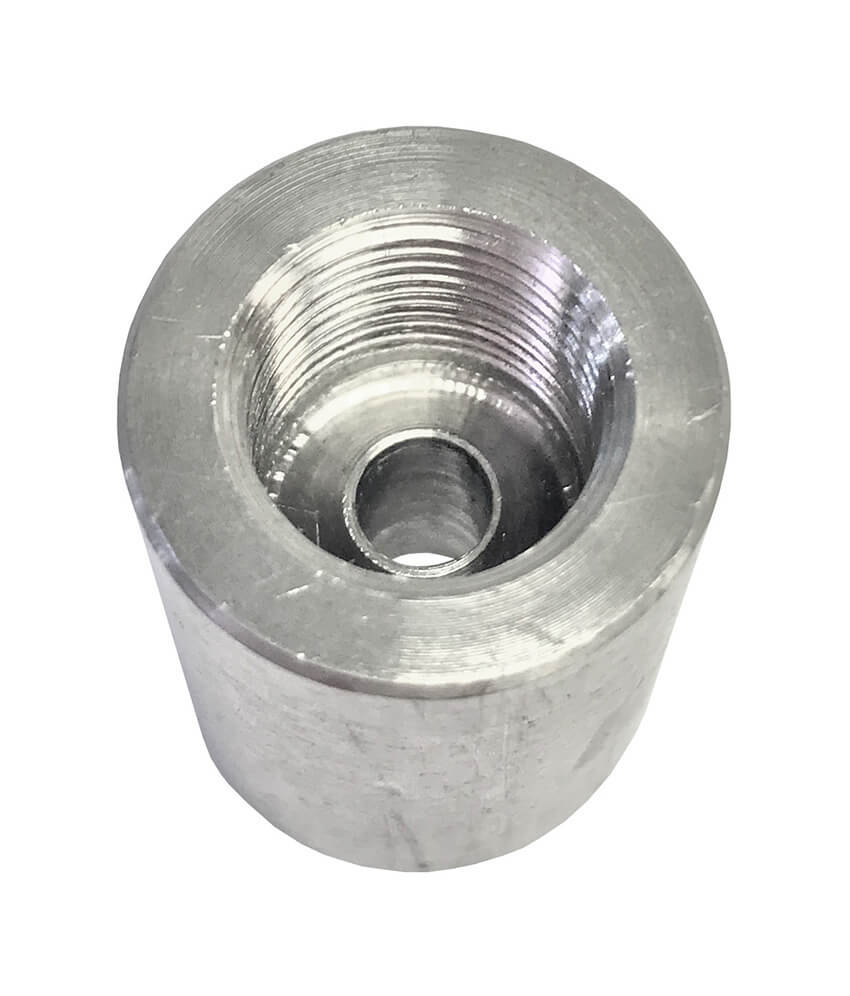 Redline Emissions Products Weld Bung (BG1006) - M12 X 1.00, 3/4" OD, 1" H, Rev Flare