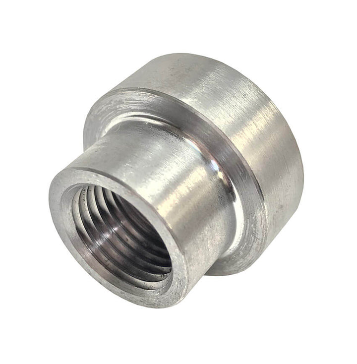 Redline Emissions Products Weld Bung (BG2001) - M16 X 1.50, 1.1" OD, 7/8" H, Rev Flare Stepped