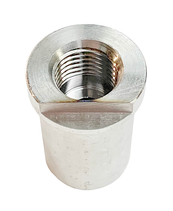 Redline Emissions Products Weld Bung (BG2008) - M14 x 1.50, .943" OD, 1.3" H, Flat Flare Stepped