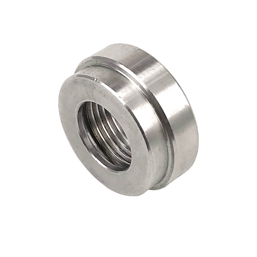 Redline Emissions Products Weld Bung (BG2015) - M20 X 1.50,  1.18" OD, .472" H, Flat Flare Stepped. Replaces Detroit 23539608