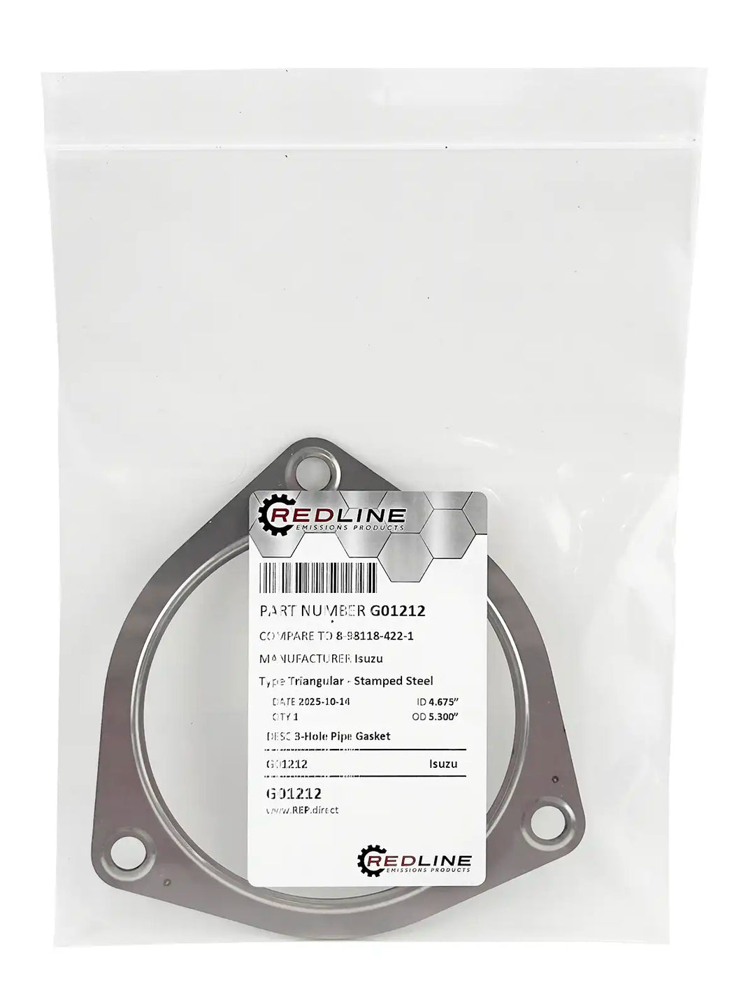 Redline Emissions Products Replacement for OEM Isuzu DPF Gasket ( 8-98118-422-1 / REP G01212)
