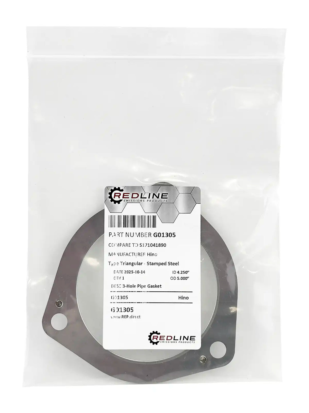 Redline Emissions Products Replacement for OEM Hino DPF Gasket ( S171041890 / REP G01305)