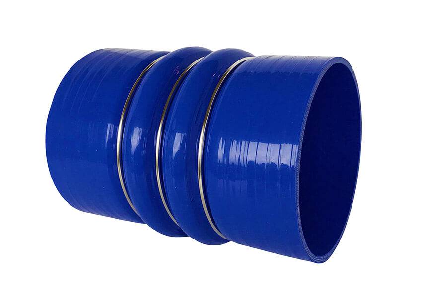 Redline Emissions Products Charge Air Cooler Cold Side Hose with Clamps (OEM 7755-0002 / RED RLC4006) angled