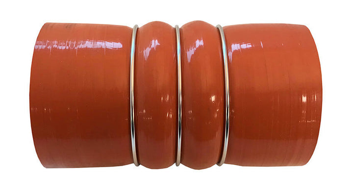 Redline Emissions Products Charge Air Cooler Hot Side Hose with Clamps (OEM 7732-0001 / RED RLH3506) front