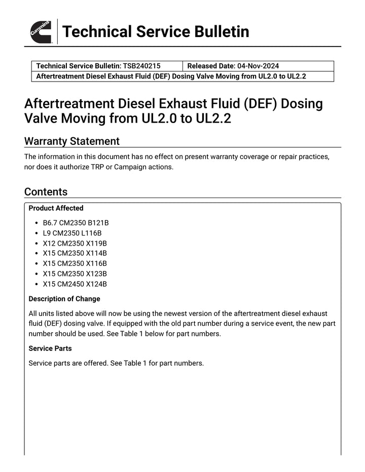OEM Cummins Doser Injector 4377650 / 5506855